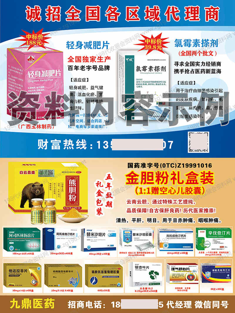 医药行业企业招商产品